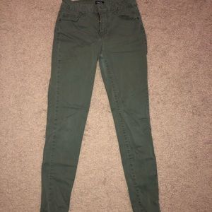 olive green skinny jeans